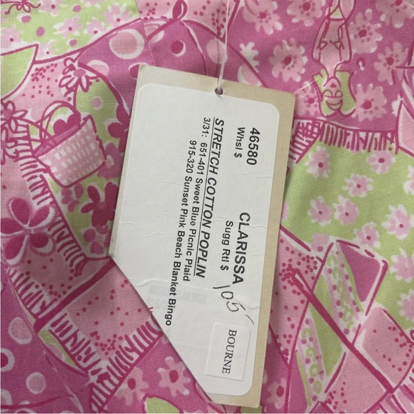 Lilly Pulitzer Clarissa Sunset Pink Beach Blanket Bingo size 6 NWT RARE - Picture 4 of 4